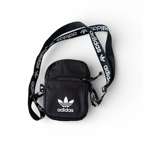 adidas Other - Adidas Black Belt Bag with Logo Strap